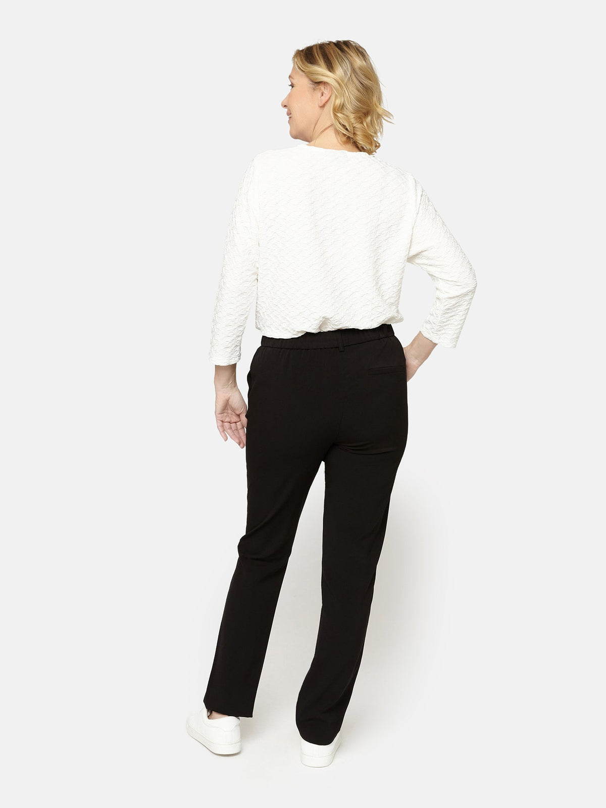 Sofie Bukser - Sort - Slim Fit / Elastik i Taljen