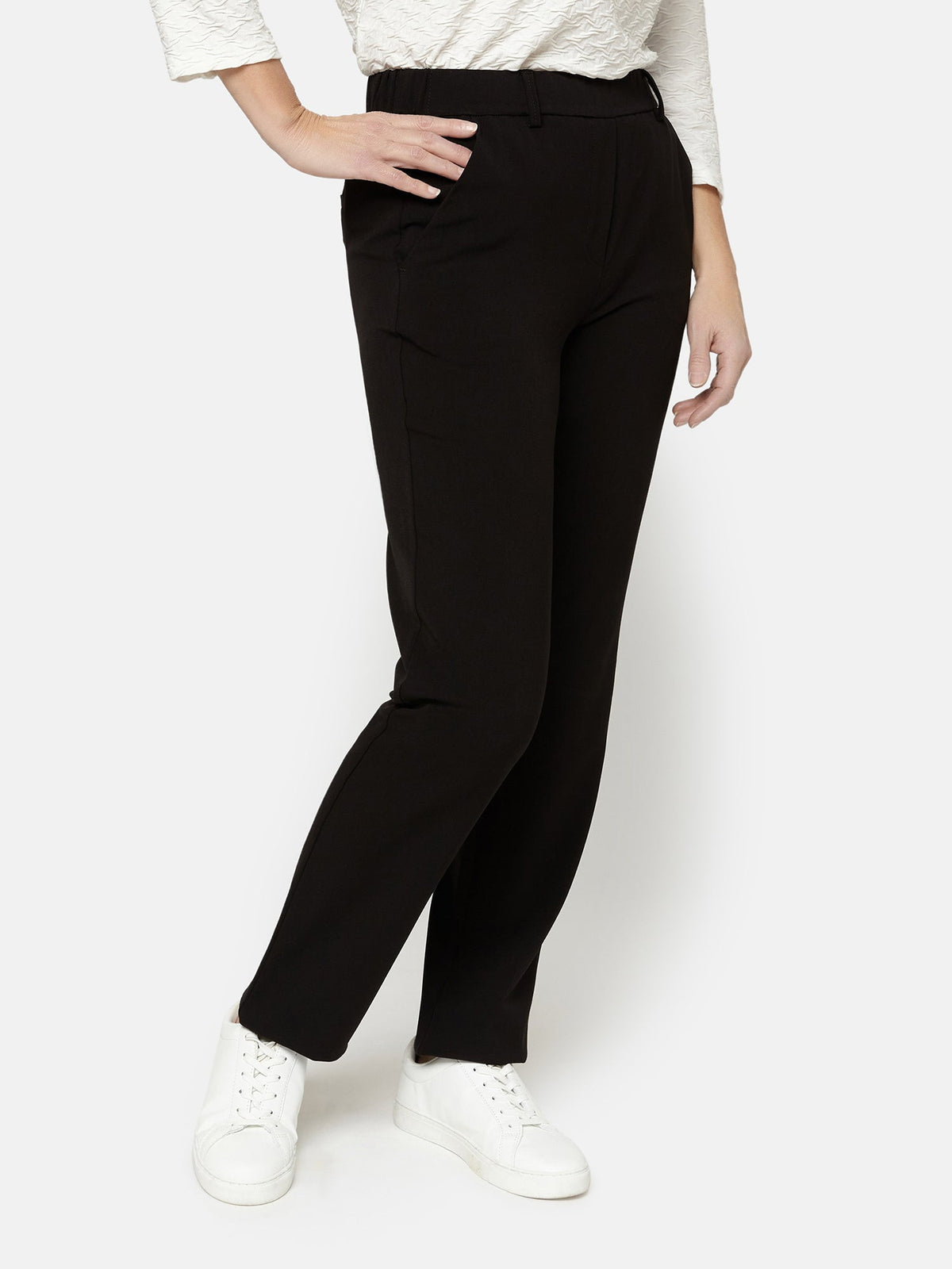 Sofie Bukser - Sort - Slim Fit / Elastik i Taljen