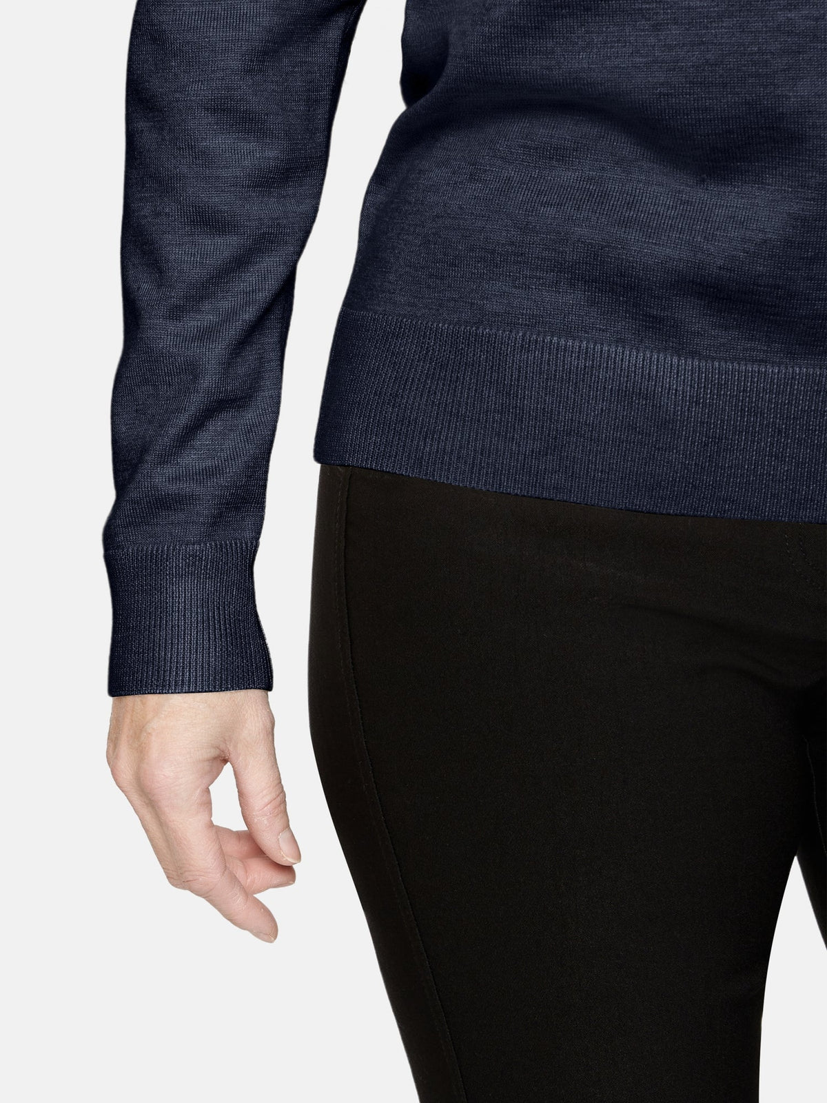 Langærmet Strik - Navy