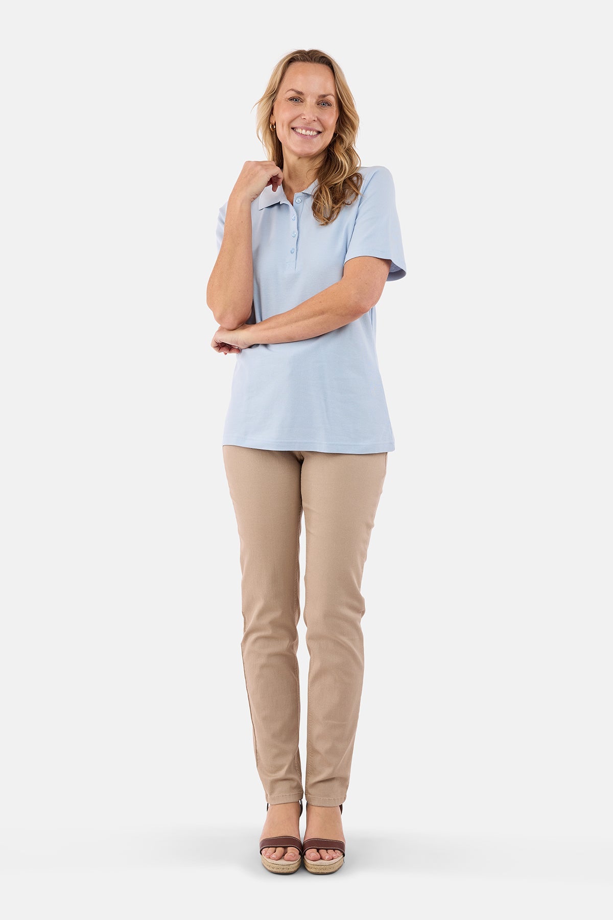 Madelaine Superstretch Jeans - Sand - Straight Fit