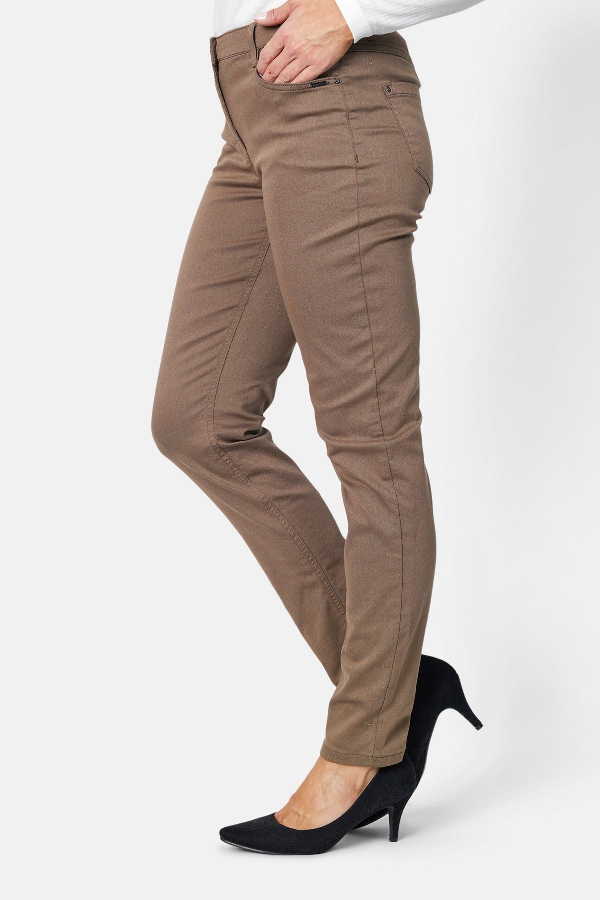 Madelaine Superstretch Jeans  - Brun - Straight Fit
