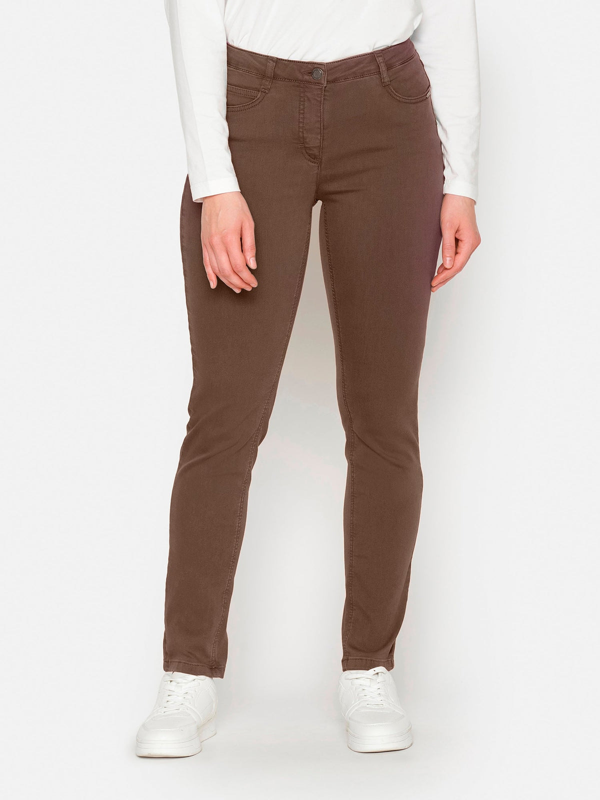 Madelaine Superstretch Jeans - Brun - Straight Fit
