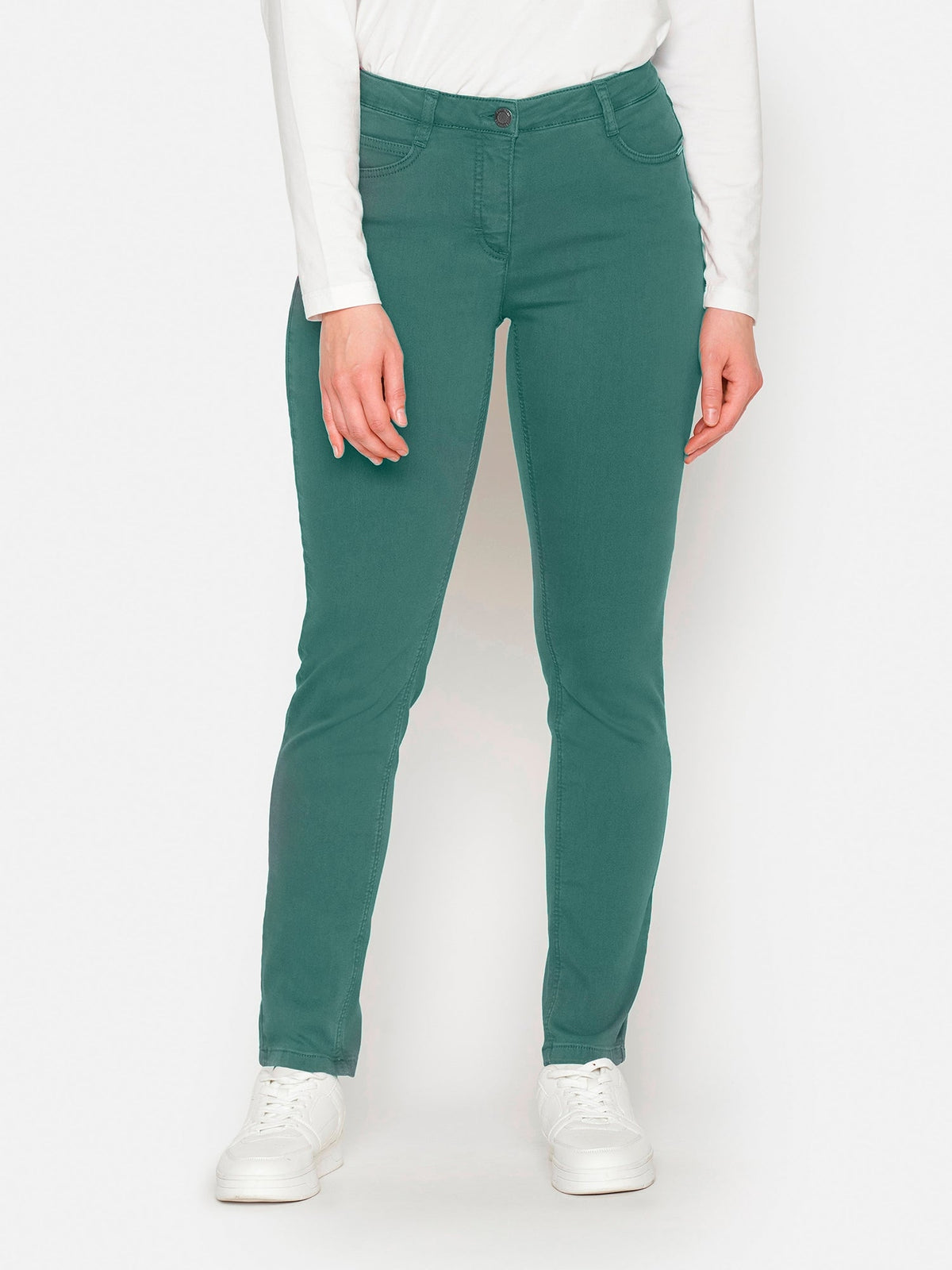 Madelaine Superstretch Jeans - Grøn - Straight Fit