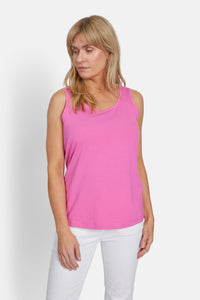 Basis Top - Pink - Rund Hals
