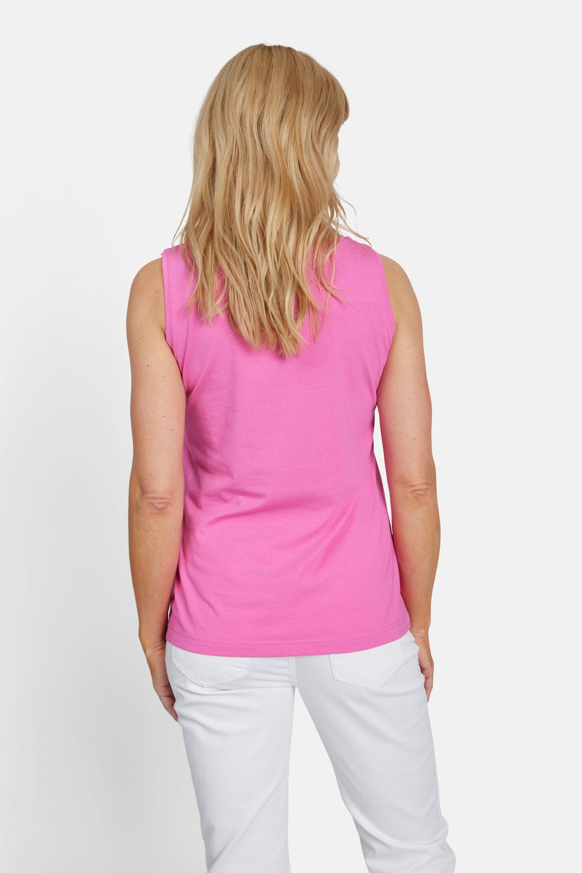 Basis Top - Pink - Rund Hals