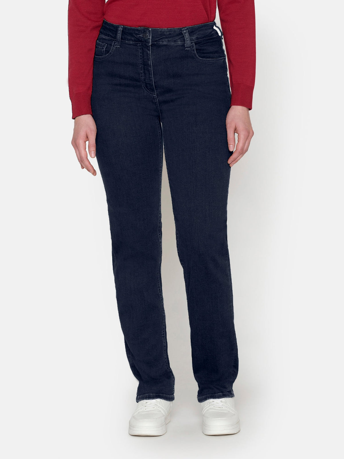 Ingrid Jeans - Mørkeblå - Straight Fit - Brede Lægge