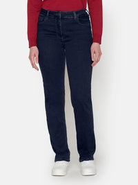 Ingrid Jeans - Mørkeblå - Straight Fit - Brede Lægge