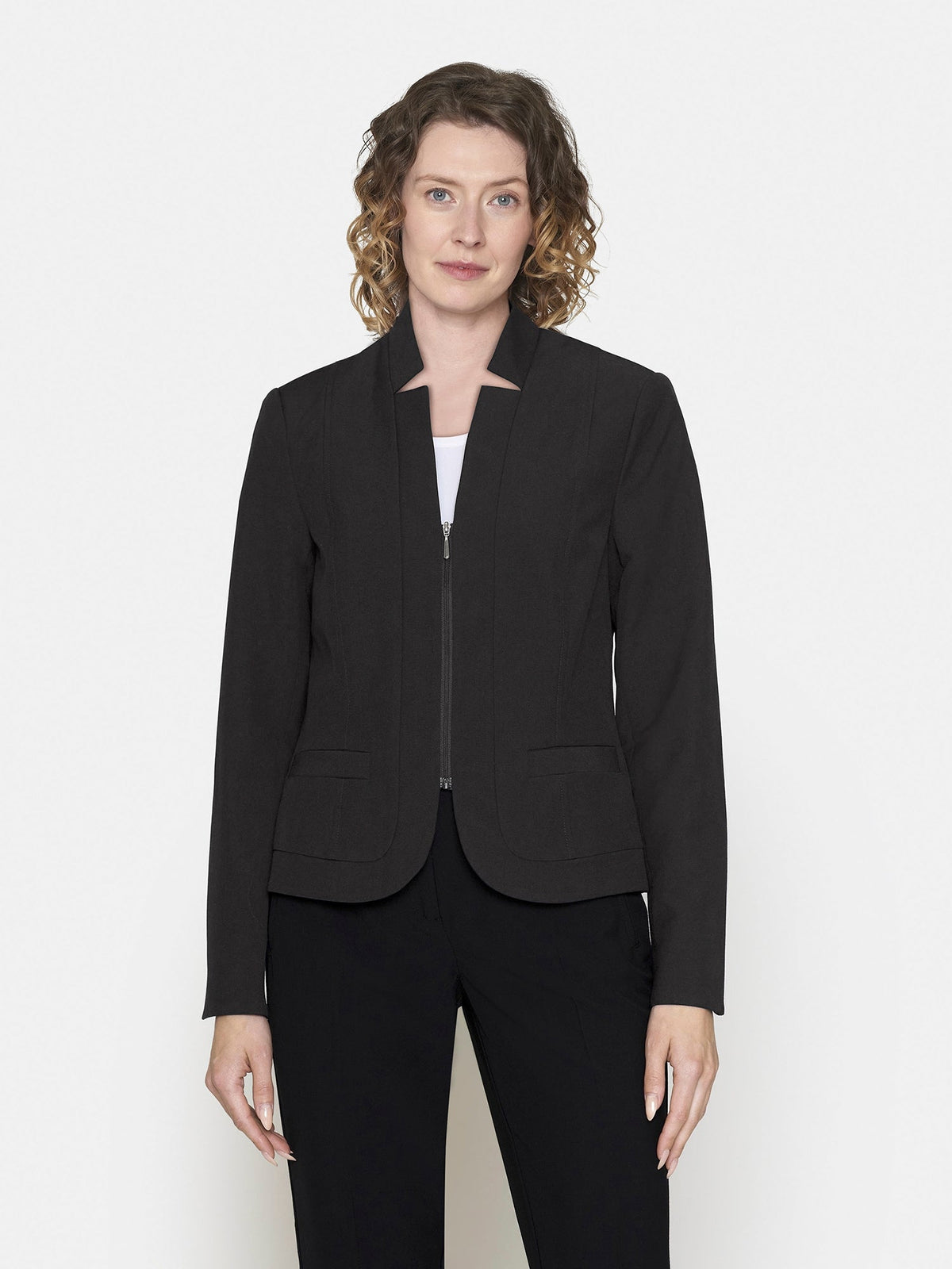 Blazer Med Lynlås - Sort