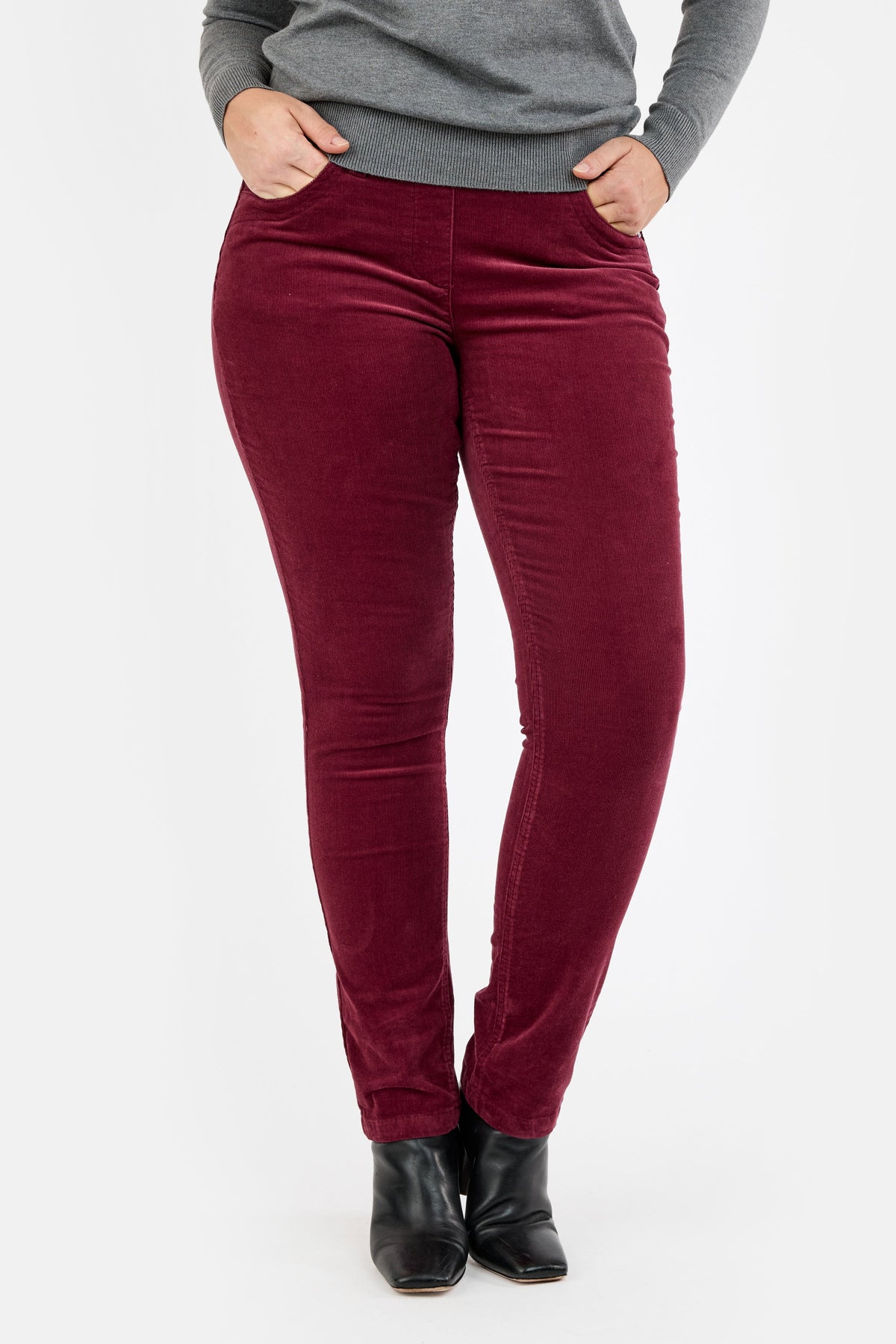 Sofie Fløjls Bukser - Bordeaux - Straight Fit