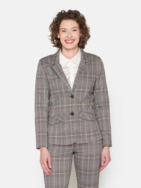 Blazer - Grå / Beige Mix - Ternet