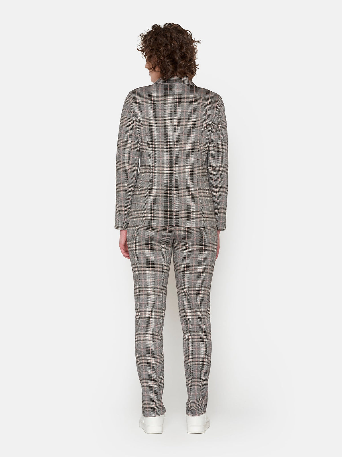 Blazer - Grå / Beige Mix - Ternet