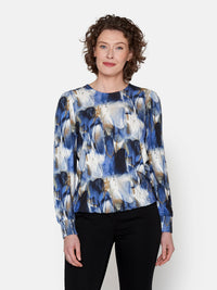 T-shirt - Navy Mix - Mønstret