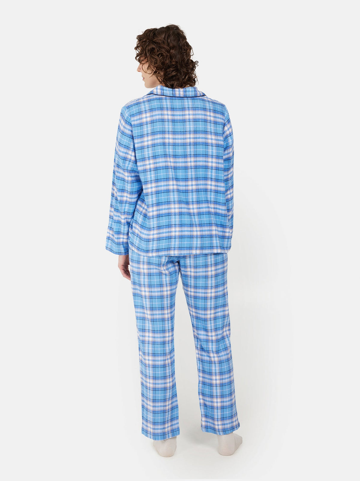Pyjamas - Lyseblå - Ternet