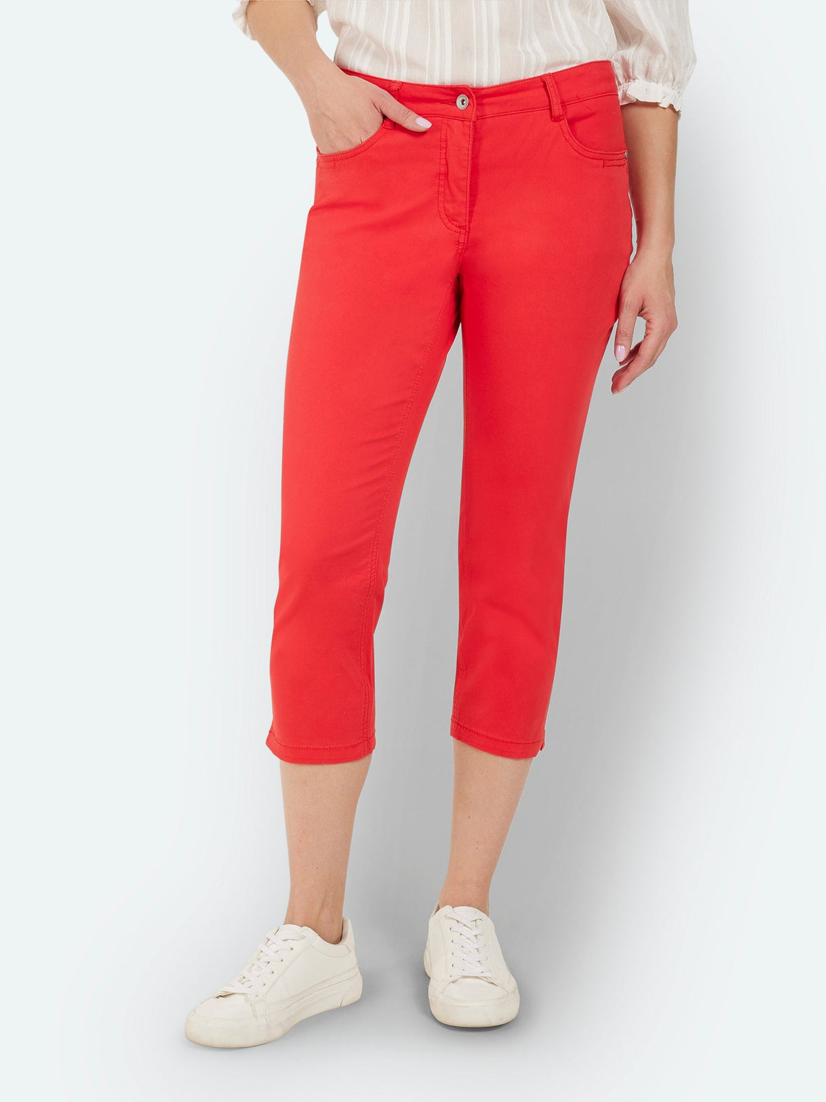 Madelaine Capri Bukser - Rød - Straight Fit