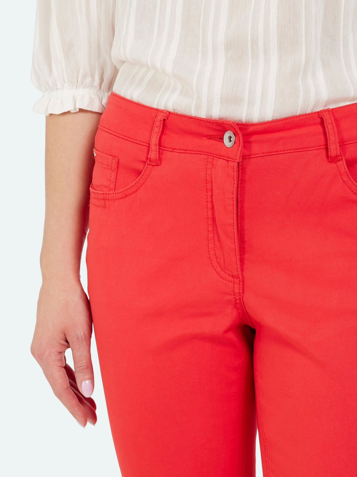 Madelaine Capri Bukser - Rød - Straight Fit