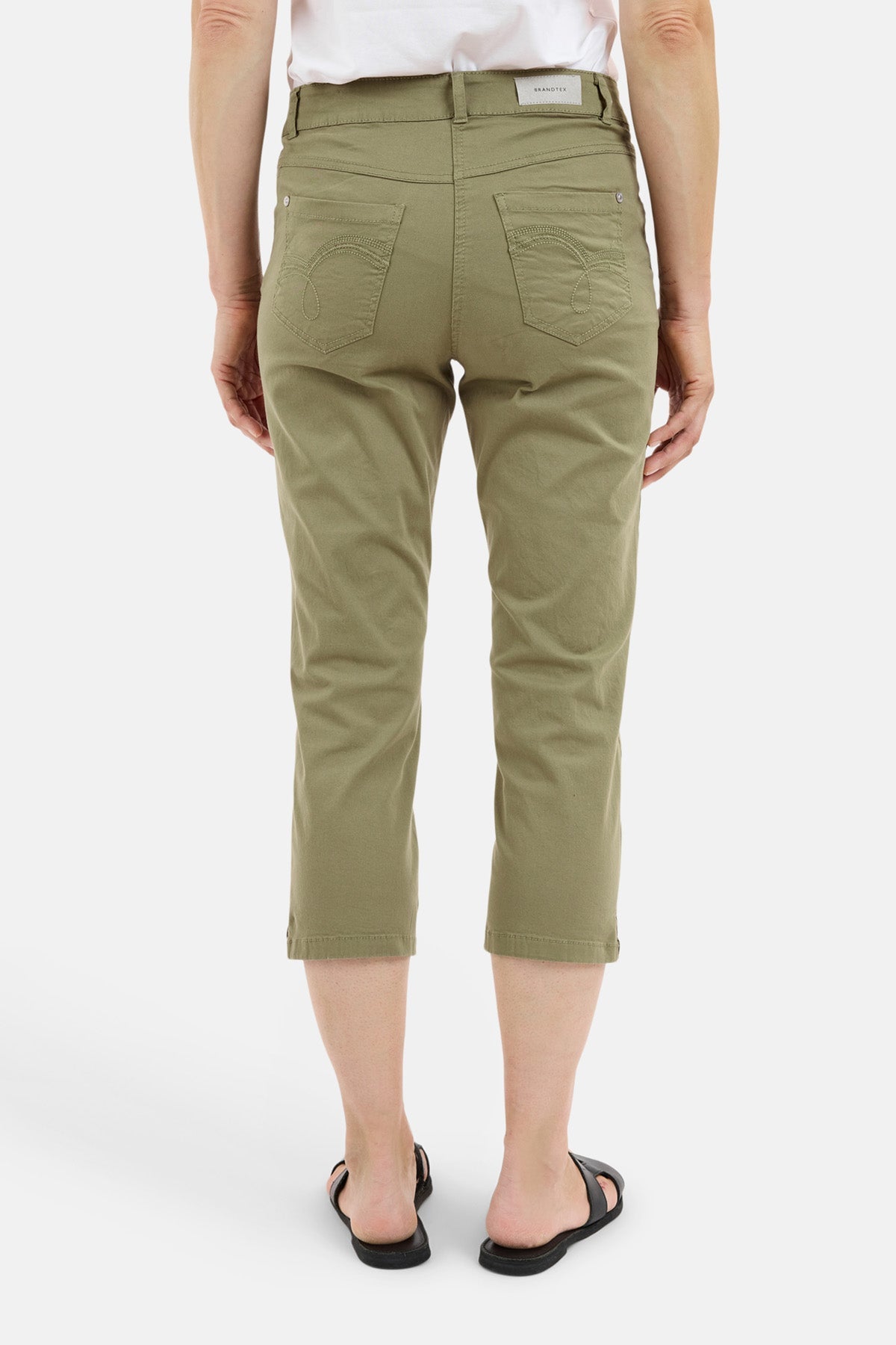 Madelaine Capri Bukser - Oliven Grøn - Straight Fit