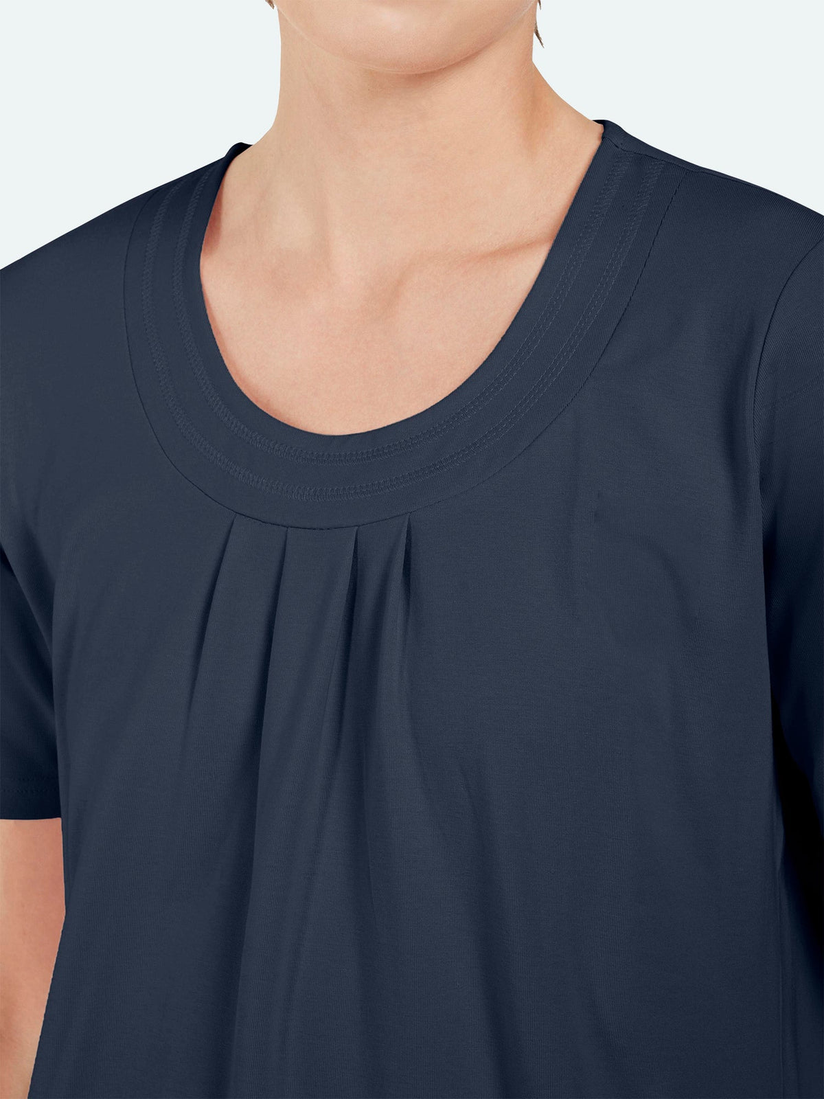 T-shirt - Navy - Elastik i Taljen