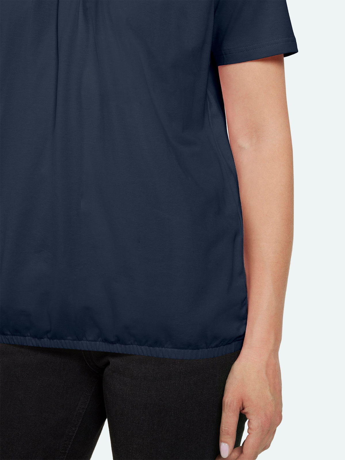 T-shirt - Navy - Elastik i Taljen