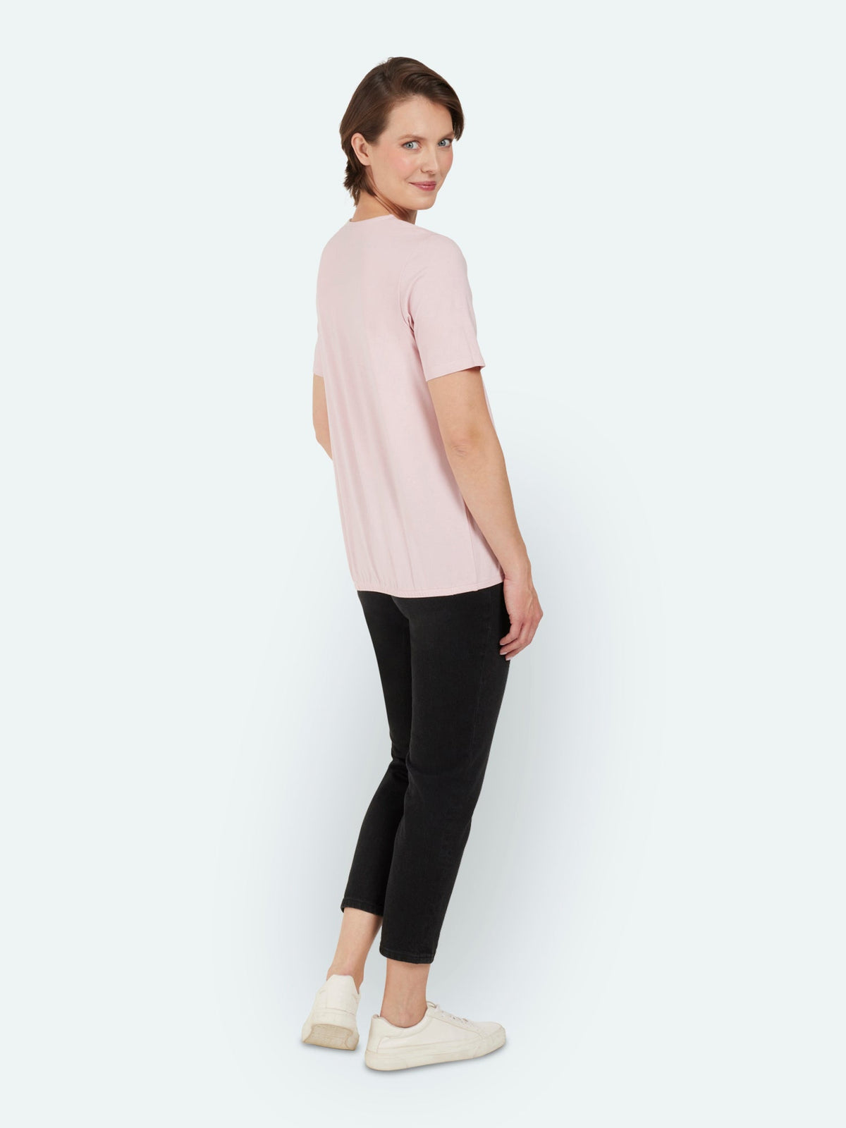 T-shirt - Rosa - Elastik i Taljen