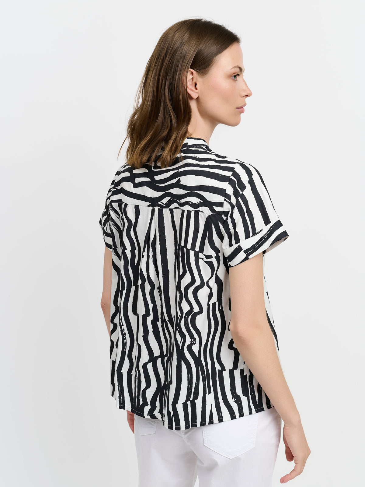 Bluse - Sort Mix - Mønstret