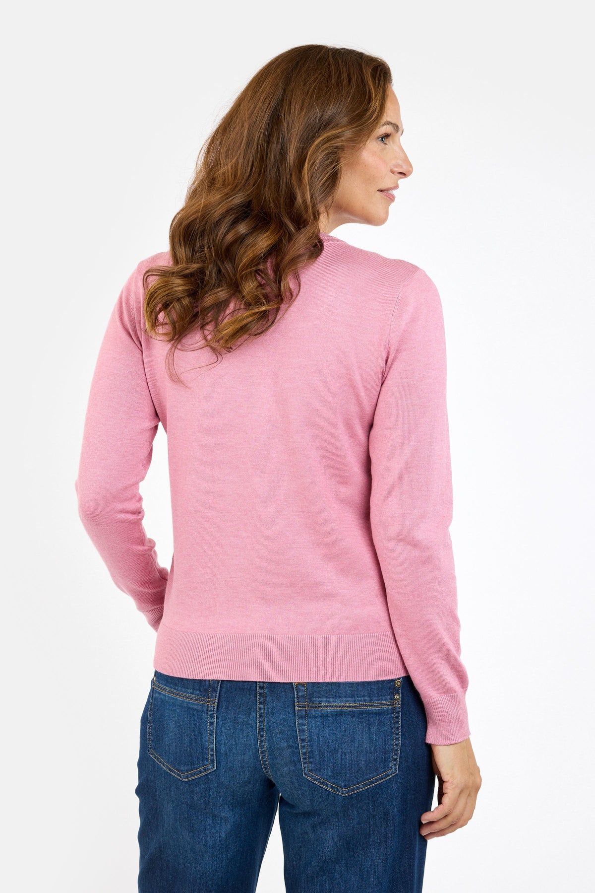 Langærmet Strik - Rosa
