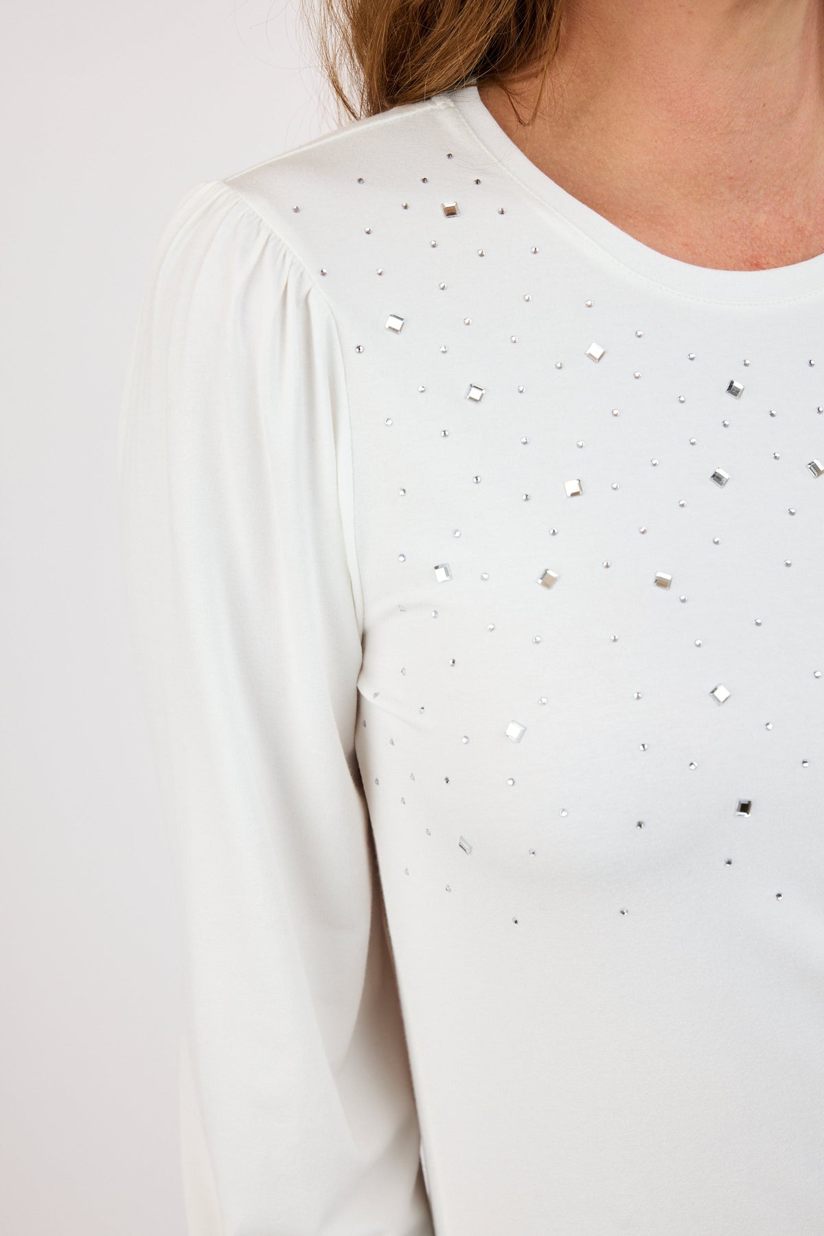 Langærmet T-shirt - Råhvid - Similisten