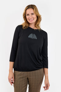 3/4 Ærmet T-shirt - Sort - Similisten