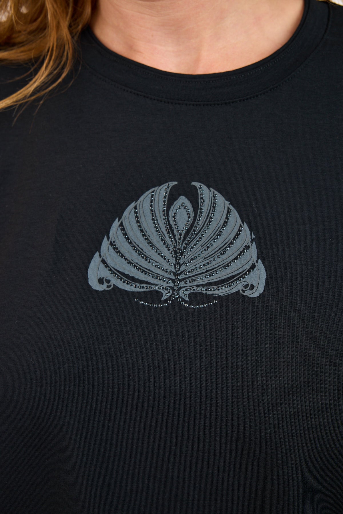 3/4 Ærmet T-shirt - Sort - Similisten