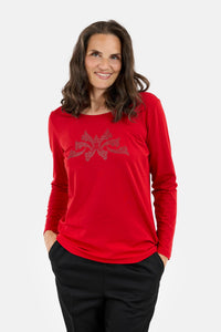 Langærmet T-shirt - Rød - Simisten