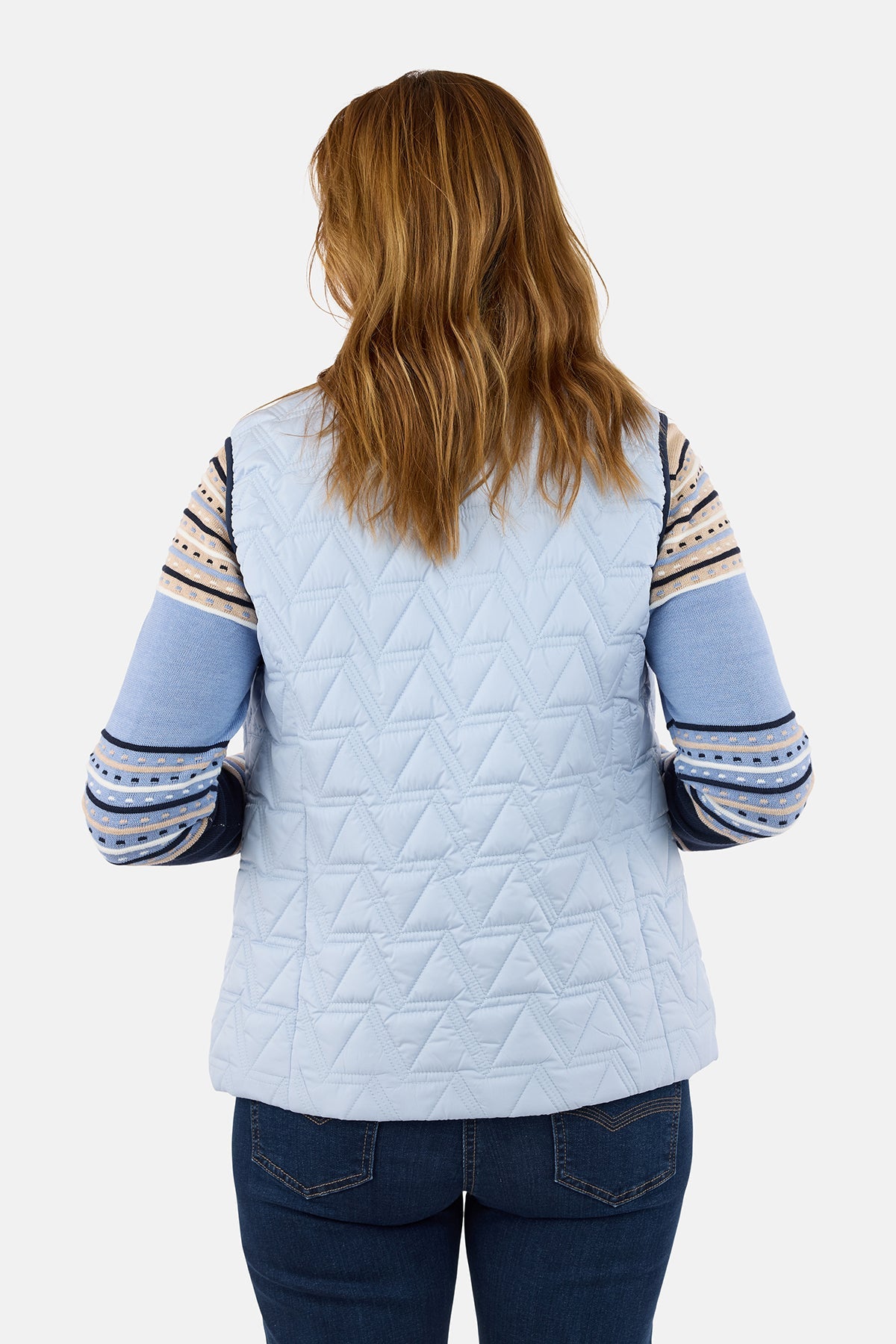 Vest - Lyseblå - Quiltet