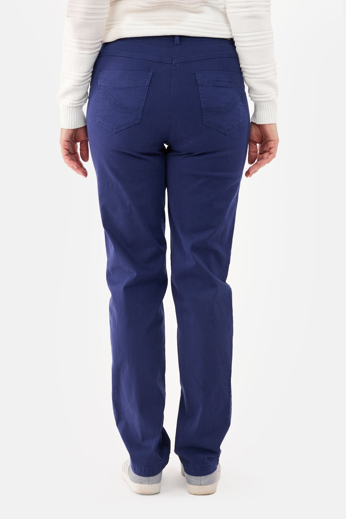 Ingrid Bukser - Navy - Straight Fit - Brede Lægge