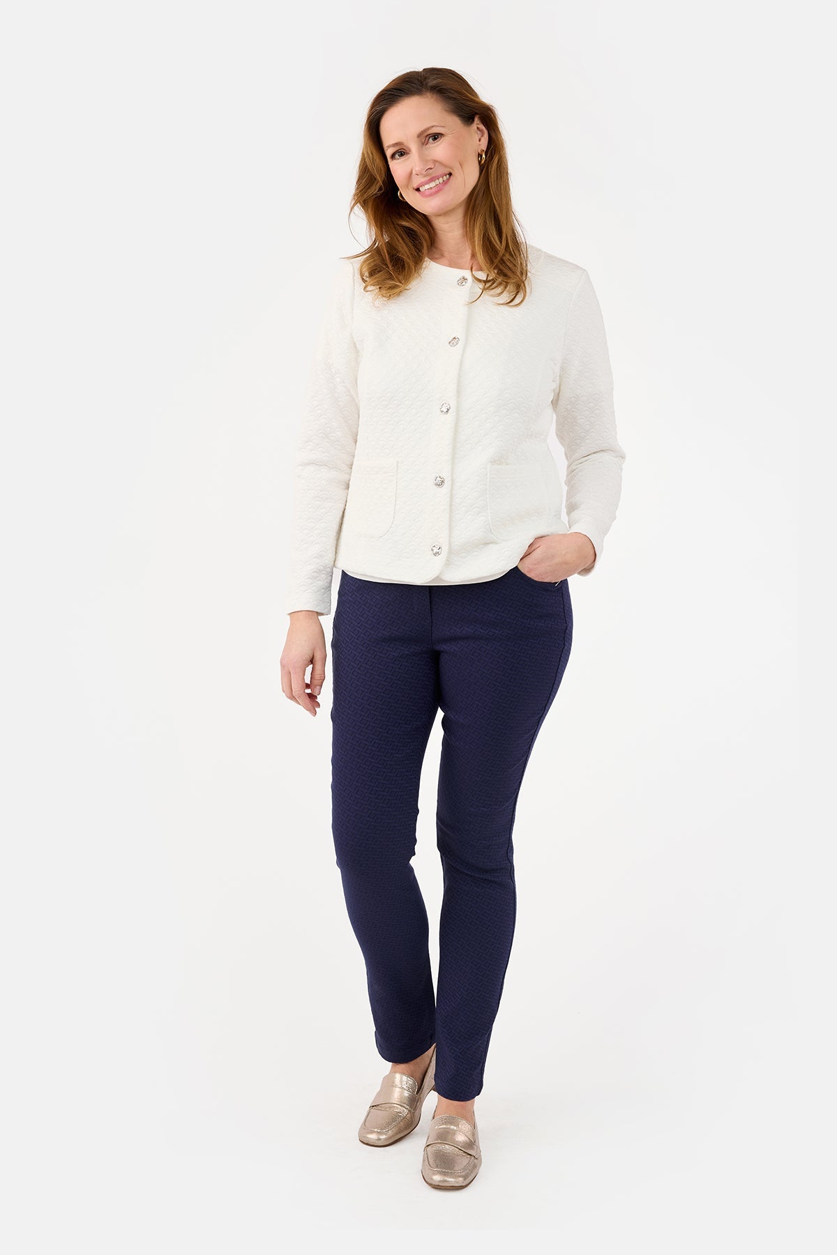 Let Jakke - Råhvid - Struktureret Kvalitet