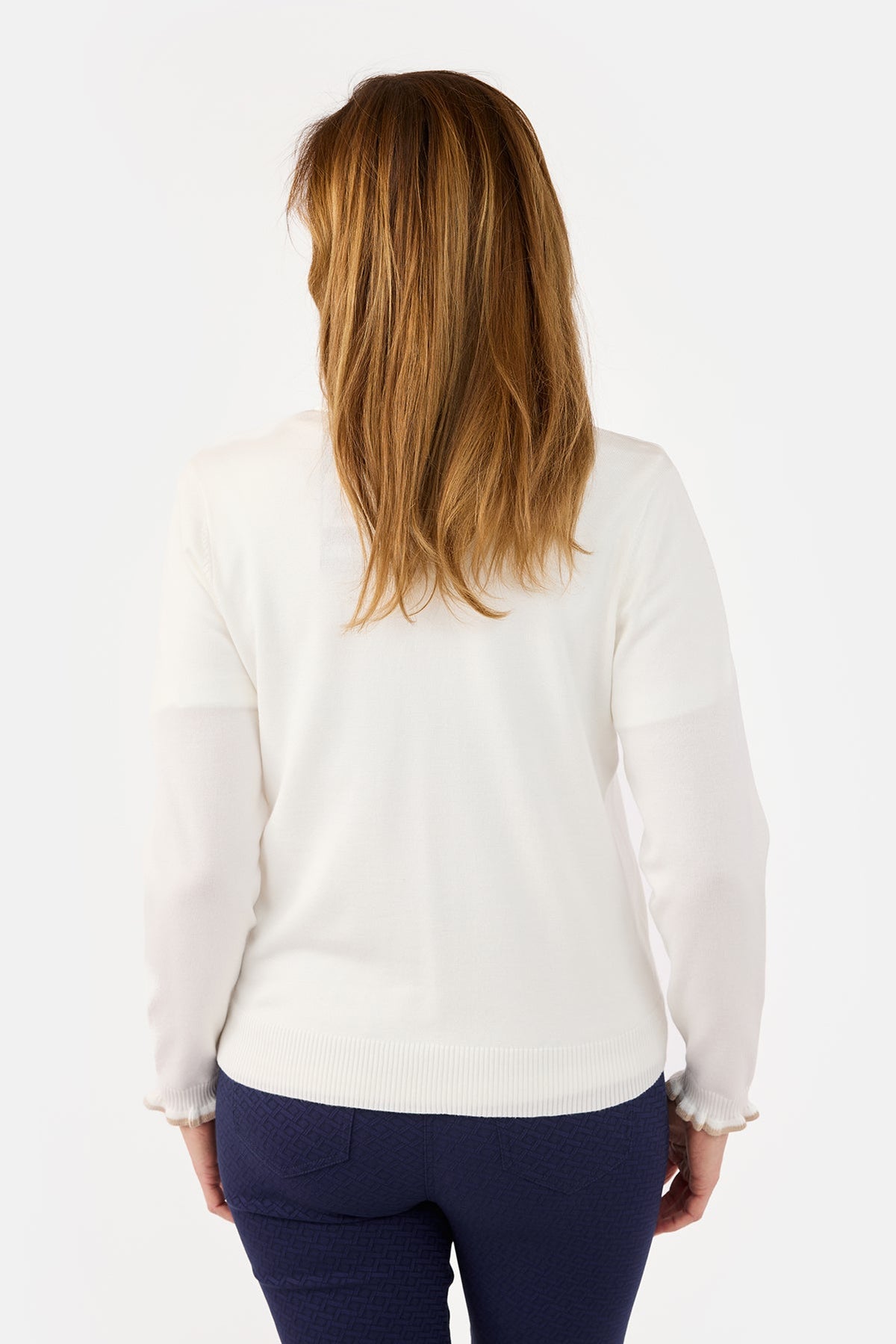 Strik Cardigan - Offwhite - Perleknapper