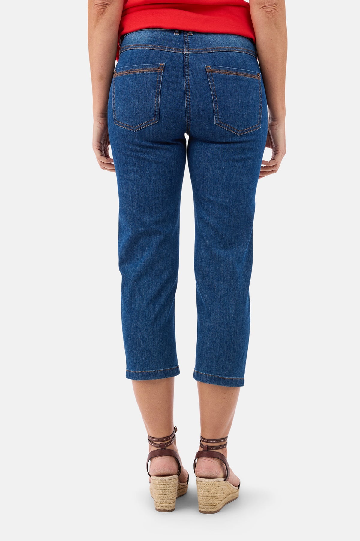 Madelaine Capri Jeans - Medium Blå - Straight Fit