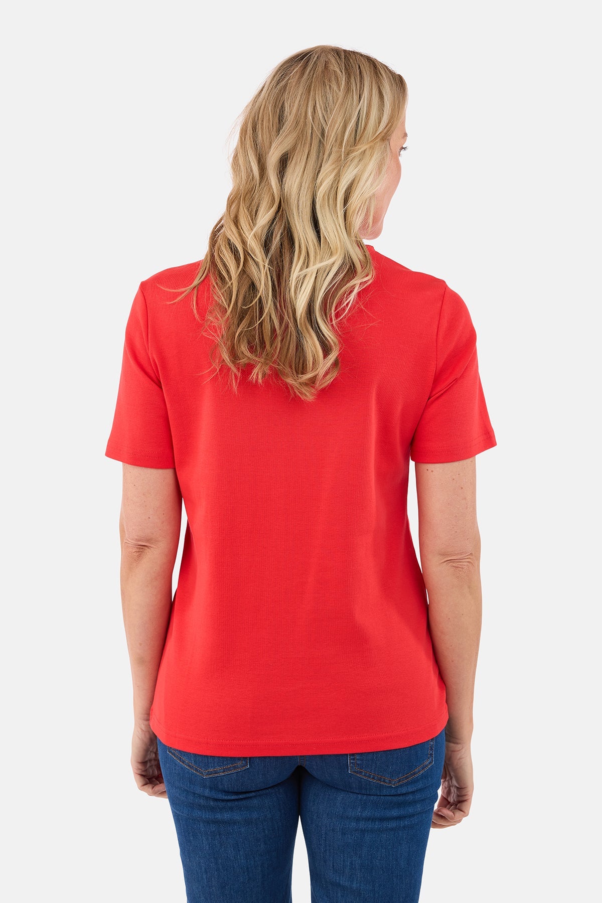Basis T-shirt - Rød - V-Hals