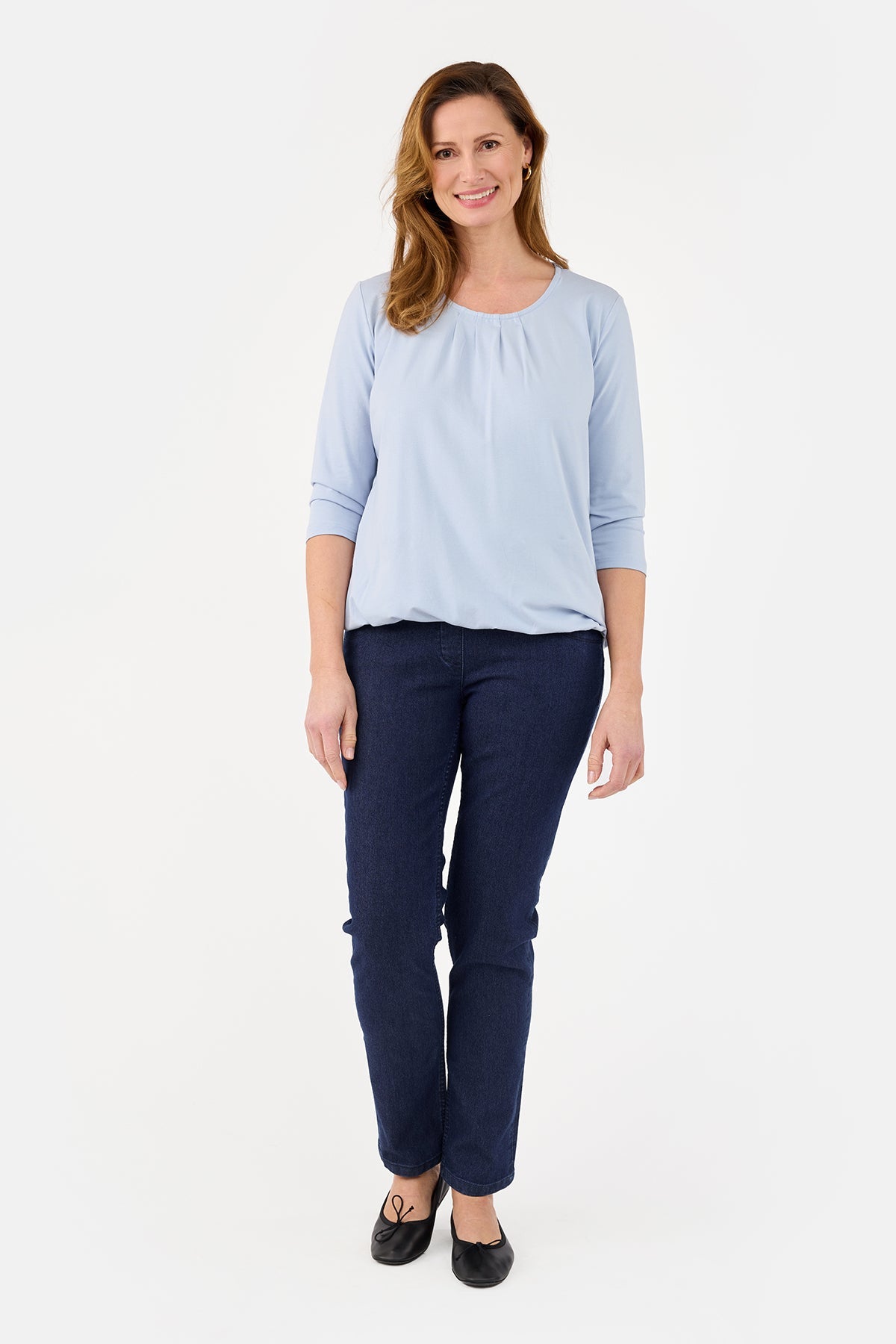 Sofie Bukser - Mørkeblå - Straight Fit