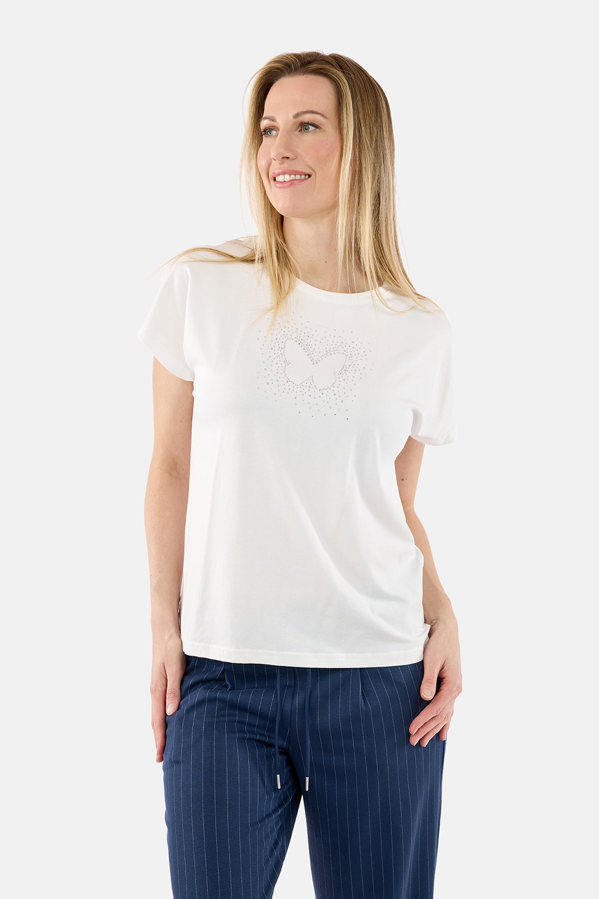Kortærmet T-shirt - Råhvid - Similisten