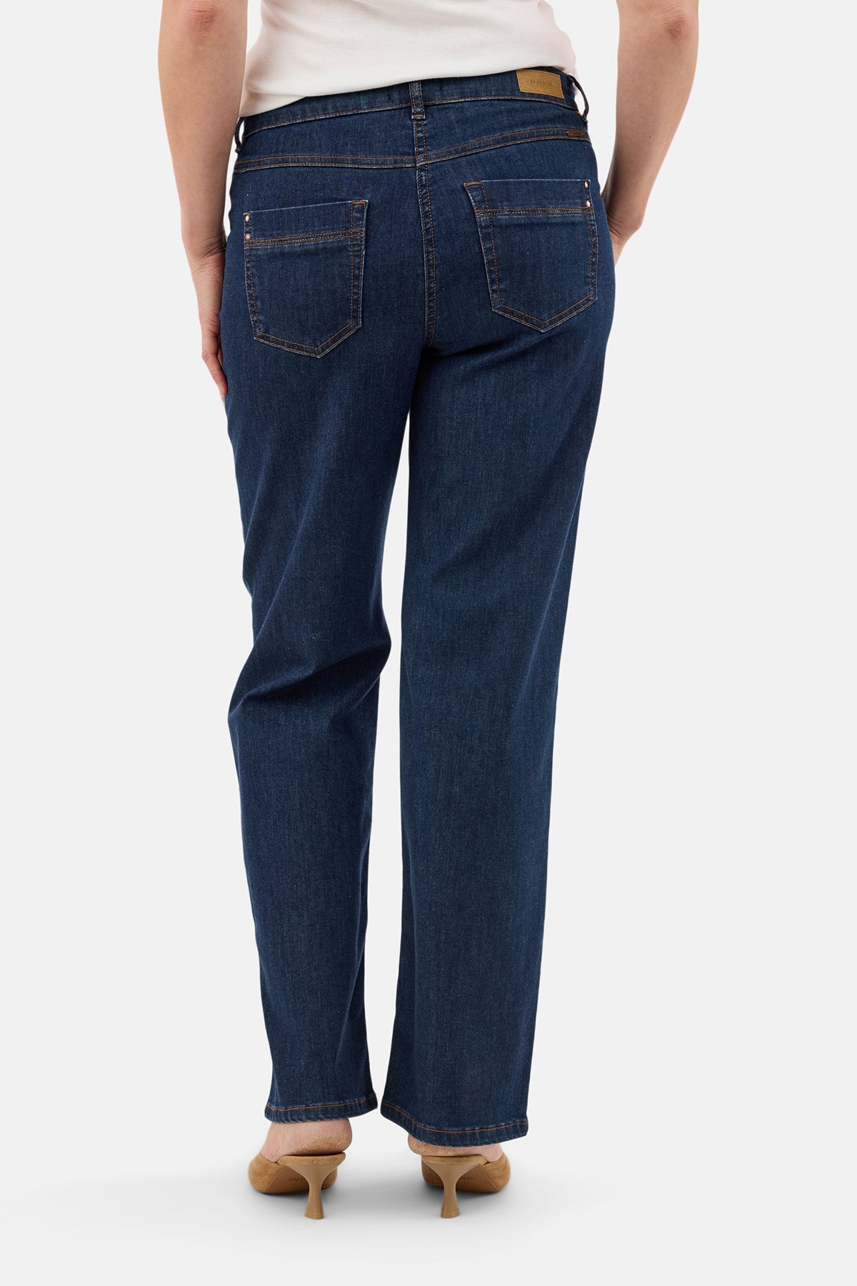 Jeans - Mørkeblå Denim - Lige Ben