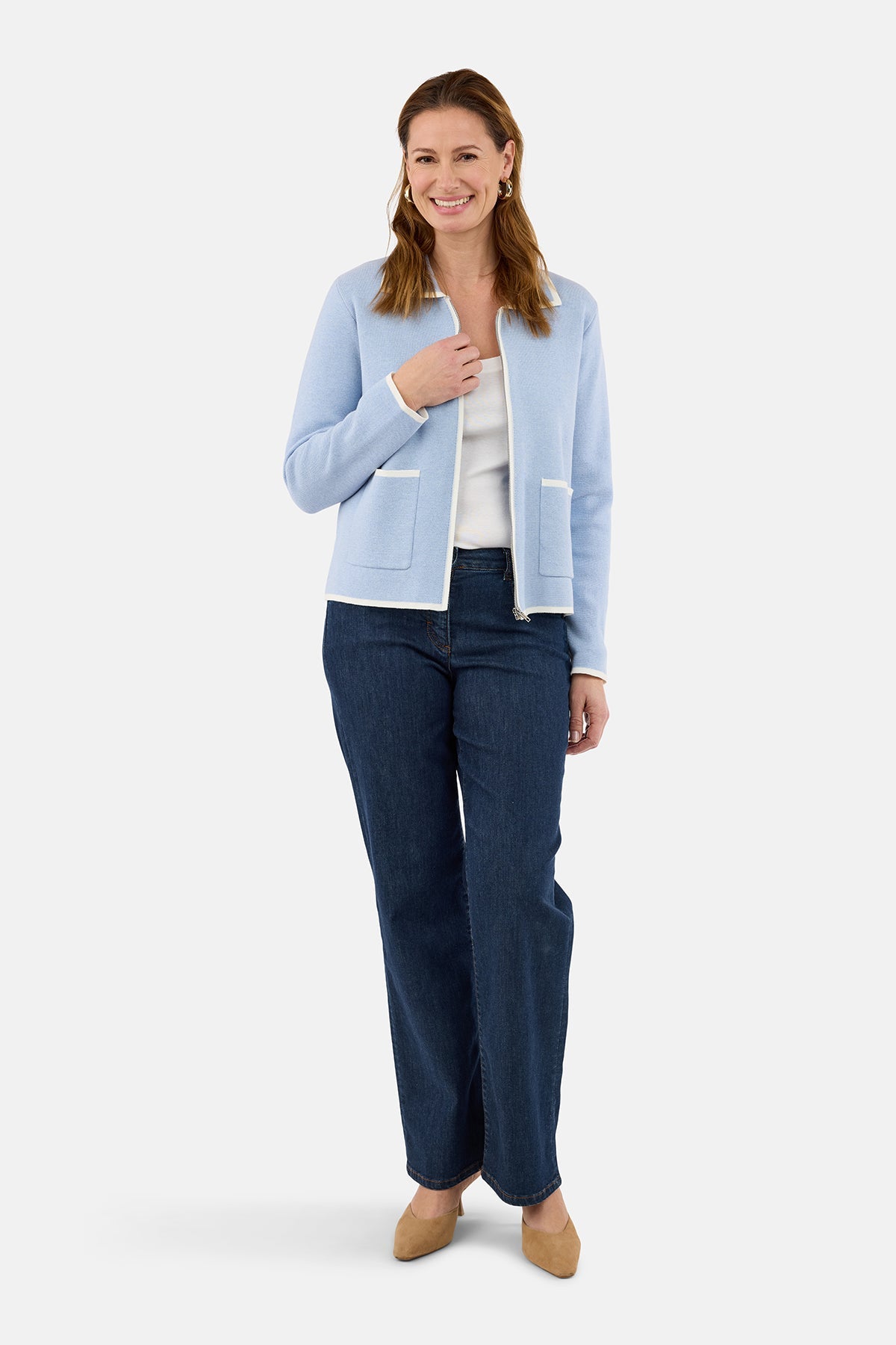 Jeans - Mørkeblå Denim - Lige Ben