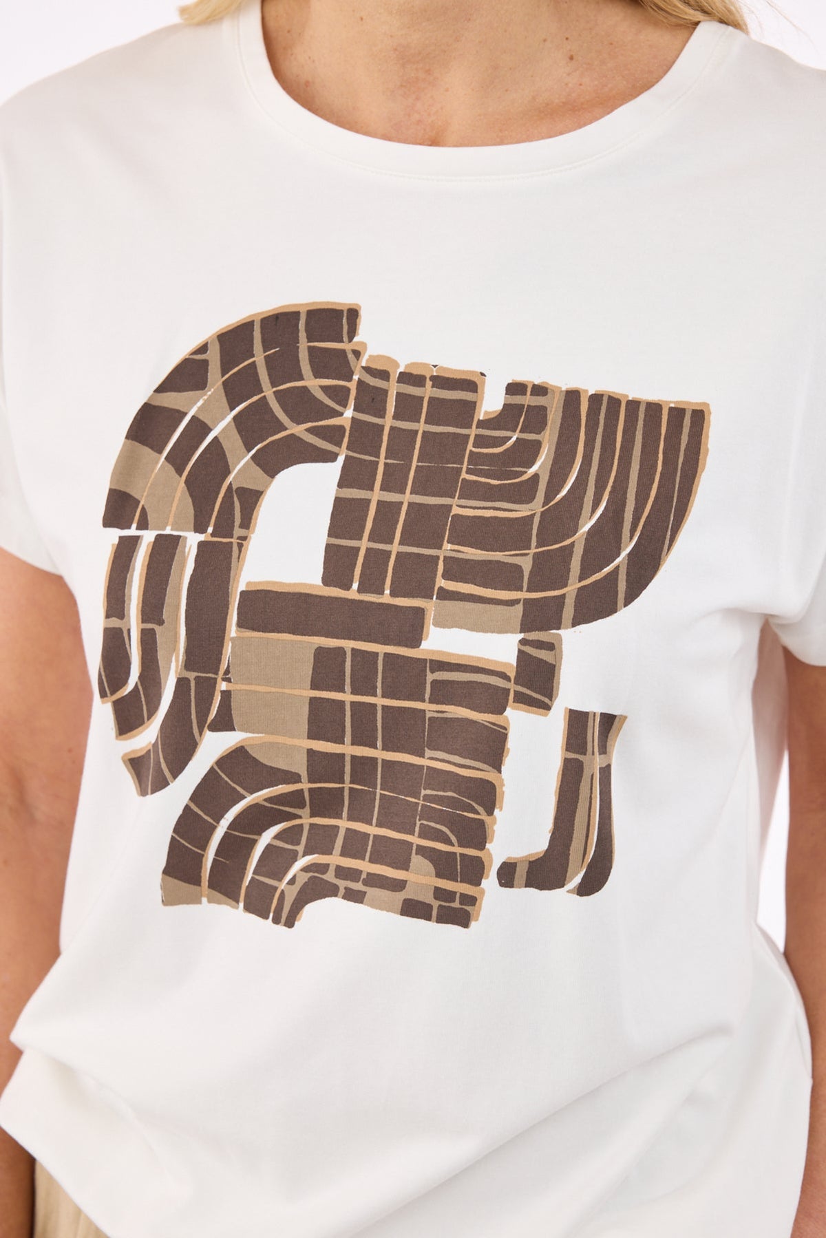 Kortærmet T-shirt - Hvid - Med Print