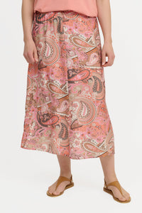 Nederdel - Koral - Paisleyprint