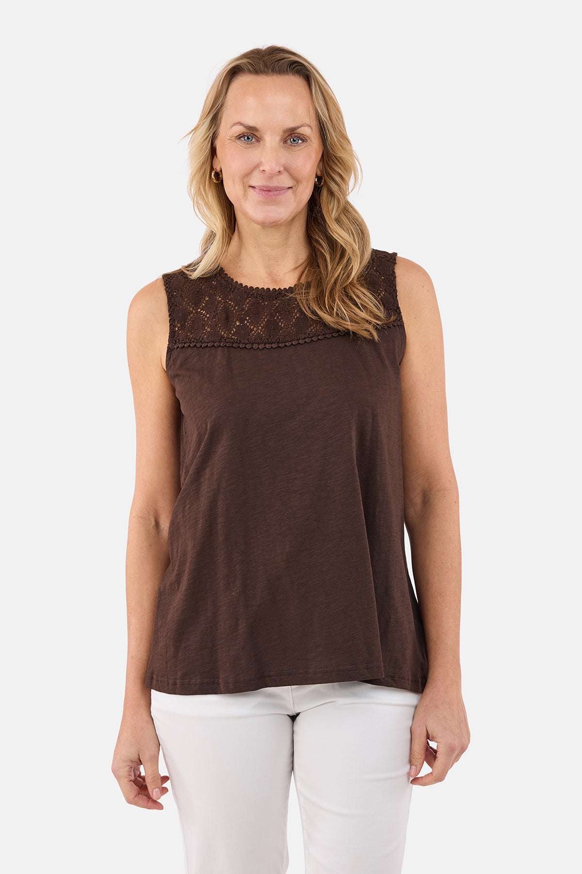 Top - Brun - Blondekant