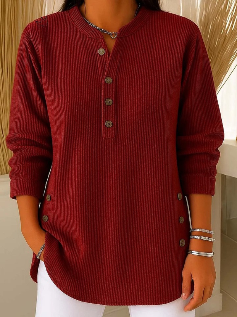 Kaia | Henley-tunika med knapper