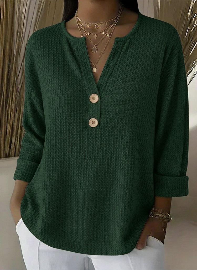 Astrid | Tekstureret henley-overdel