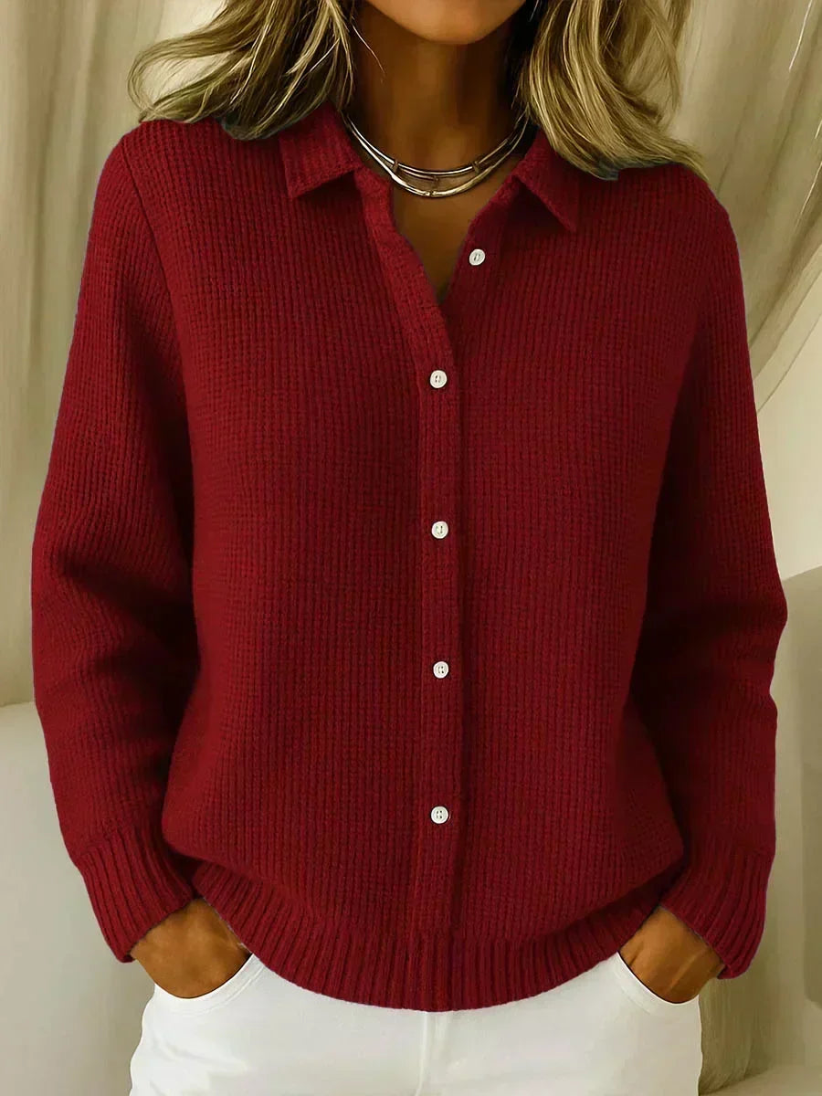 Alma | Tekstureret cardigan med knapper