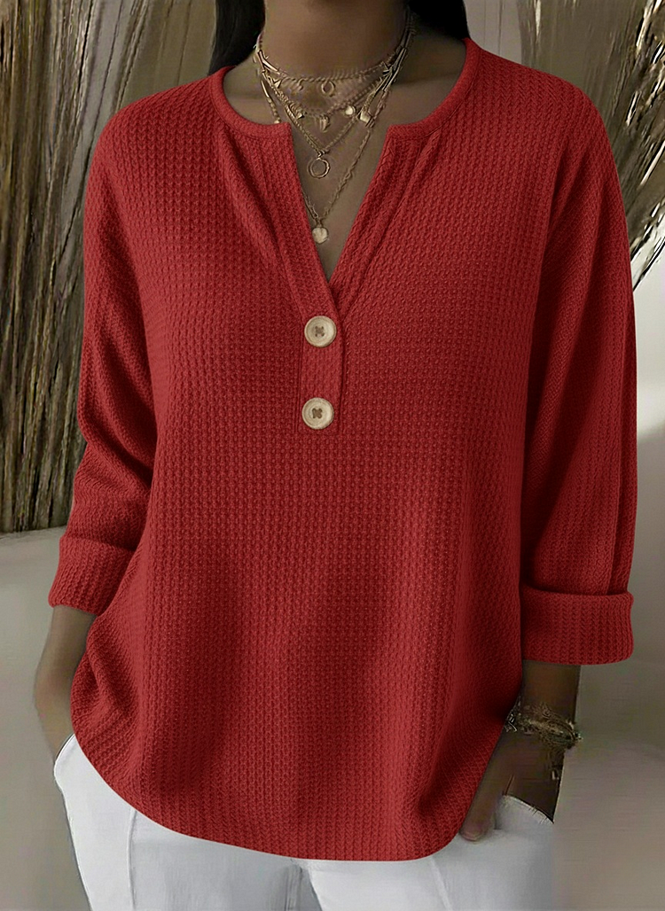 Astrid | Tekstureret henley-overdel