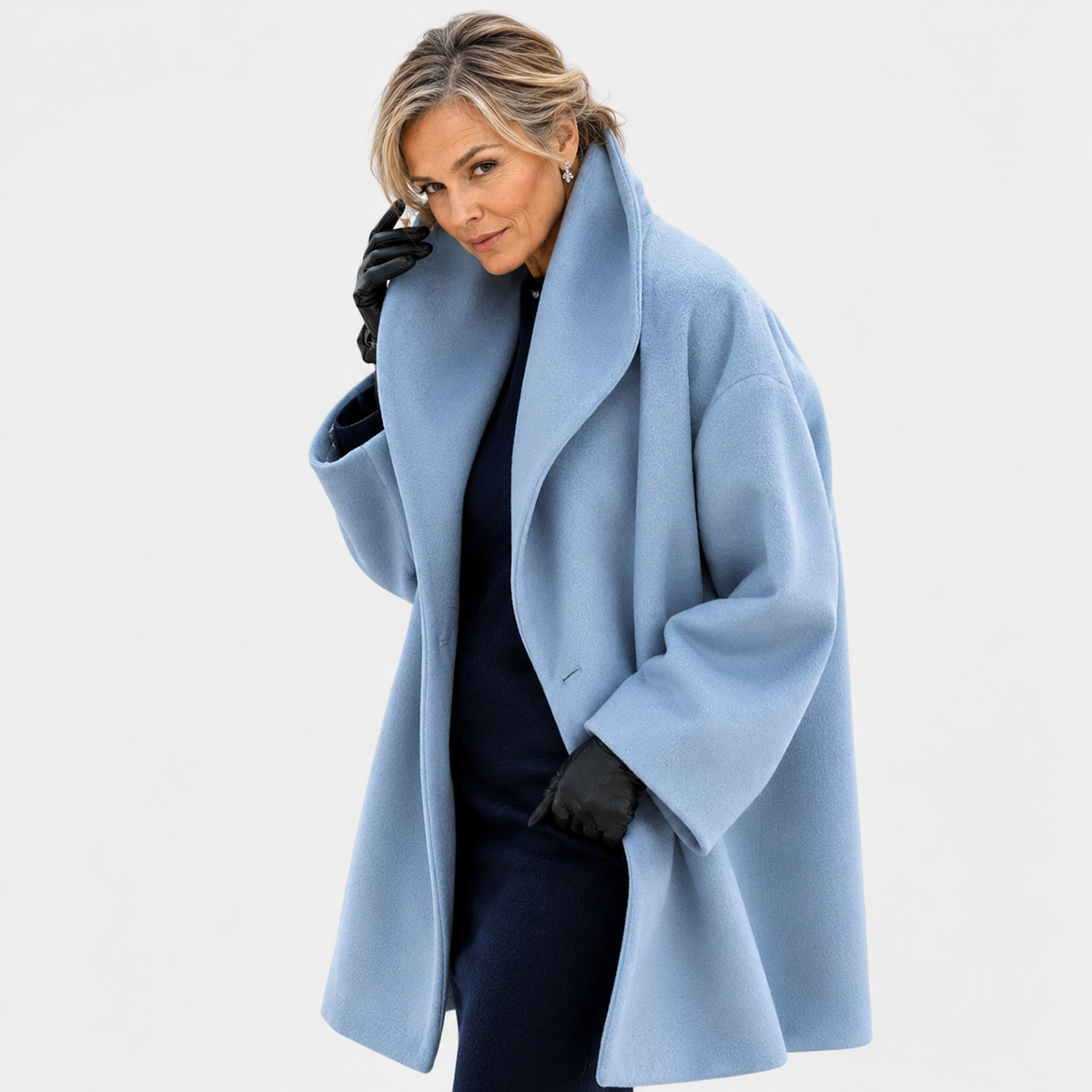 Brigitta | Oversized vinterfrakke med bred krave