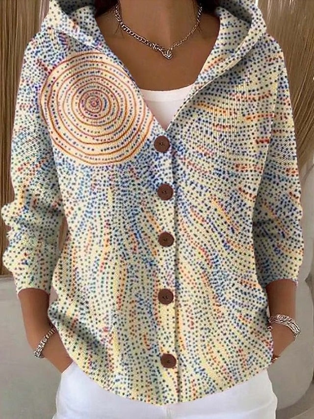 Johanne | Mønstret hættecardigan