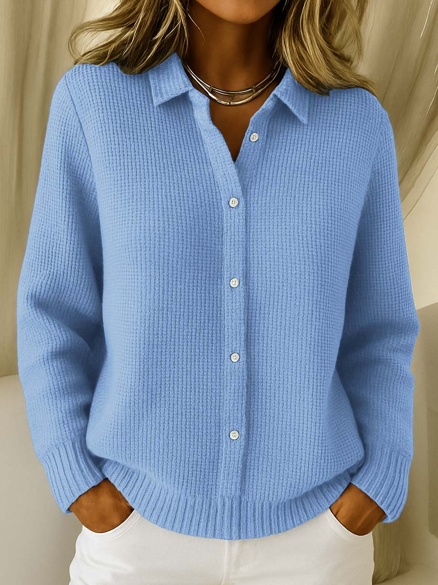 Alma | Tekstureret cardigan med knapper
