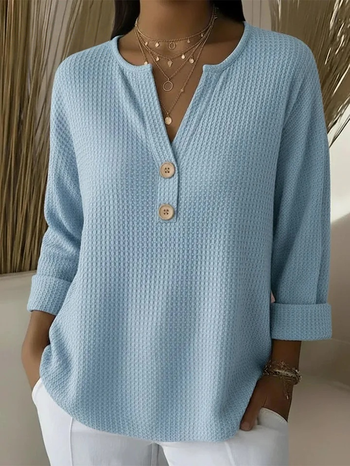 Astrid | Tekstureret henley-overdel